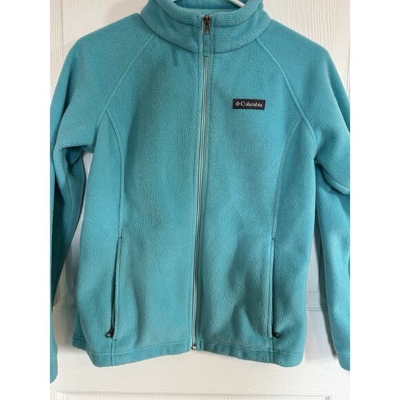 Columbia Benton Springs Full-Zip Fleece Jacket Teal, Youth Large - Picture 3 of 6